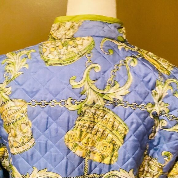 Silkland 100% Silk Quilted Puffer  Zip Up Jacket Size Medium - Picture 5 of 9